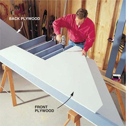 Store large offcuts of timber and board