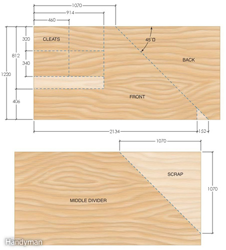 Store large offcuts of timber and board