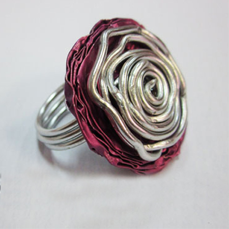 nespresso foil cup necklace choker brooch ring earrings 