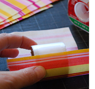 Make serviette rings from cardboard tubes