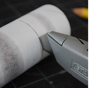 Make serviette rings from cardboard tubes