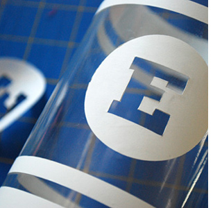 Etch a design onto a glass vase