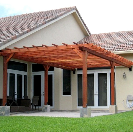 simple practical inexpensive affordable pergola patio