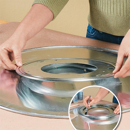 Chalkboard lazy susan turntable 