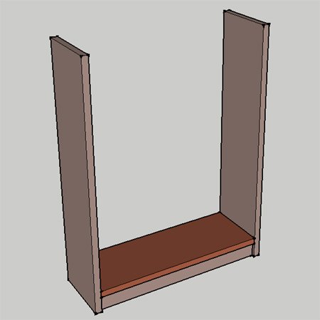 Make a basic pine bookcase 