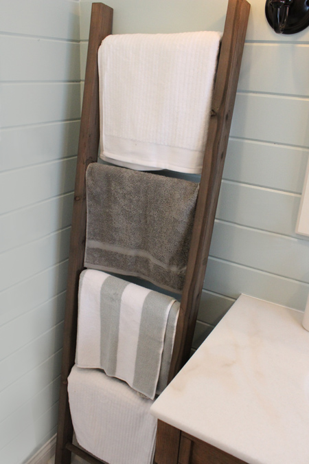 Home Dzine Bathrooms Make A Weathered Wood Towel Rack - Bathroom Towel Rack Builders Warehouse