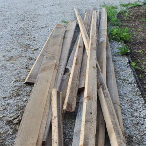 Faux beamed-ceiling with downlights