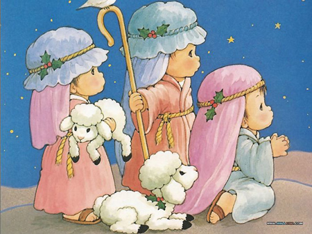Nativity scene tree ornaments