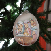 Nativity scene egg ornaments
