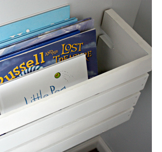 wine or made crates for book shelves 