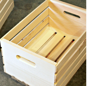 Use wine or made crates for book shelves