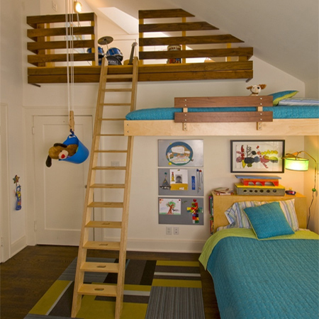 Loft bed ideas for children's rooms