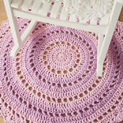 Crochet a Mandala floor rug