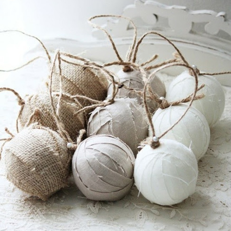 fabric scrap christmas ornaments  festive holiday christmas decoration