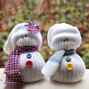 Old sock - Adorable snowmen