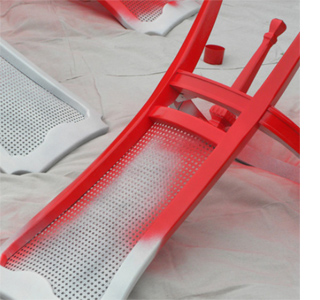 rust-oleum spray paint dining chair table suite