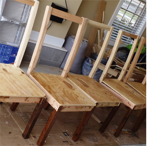 Upholster your made dining chairs