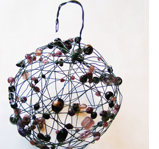 Make wire and bead ornaments