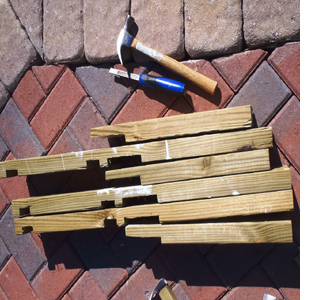 Build an outdoor table and benches