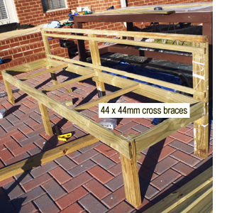 Build an outdoor table and benches