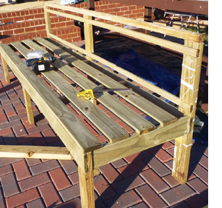 Build an outdoor table and benches