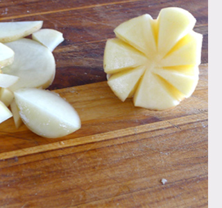 Potato printed infinity scarf 