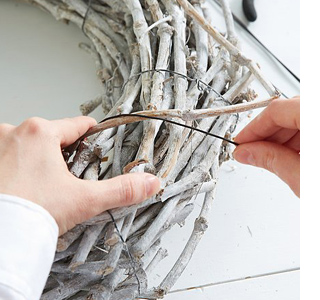 branches twigs festive christmas wreath dremel tool project