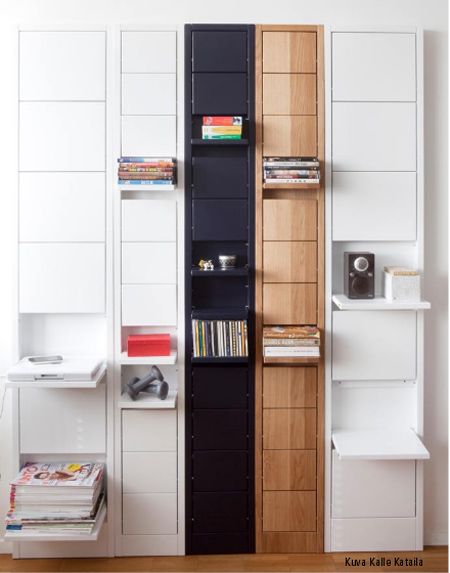 Wall shelves that open and close according to your storage requirements