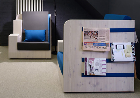 Comfortable chair for reading, working, study and storage