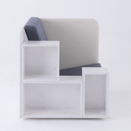 Comfortable chair for reading, working, study and storage