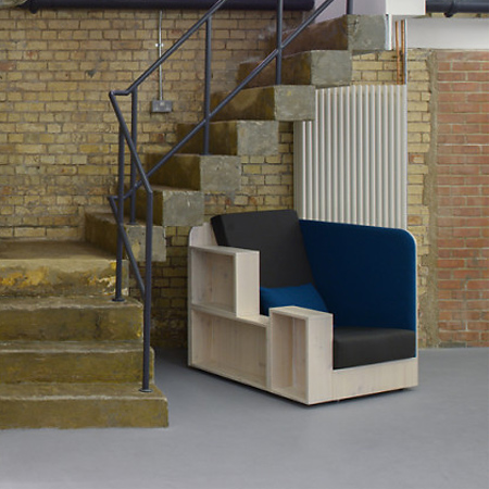 Comfortable chair for reading, working, study and storage