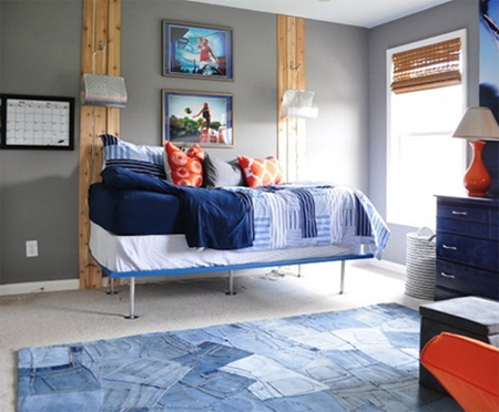 Make a bed using industrial galvanized steel pipe 