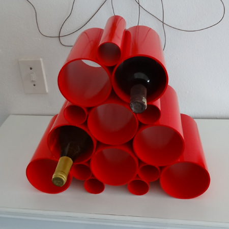 PVC pipe wine rack 
