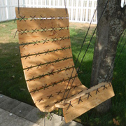 Reclaimed timber garden swing chair 