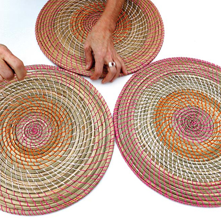 Placemats make the perfect outdoor rug! 