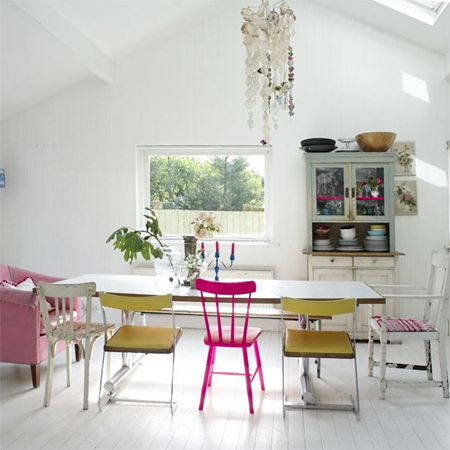 Eclectic style in vintage home 