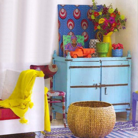 Eclectic style in vintage home 