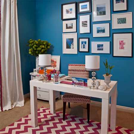 Decorate with pink and blue