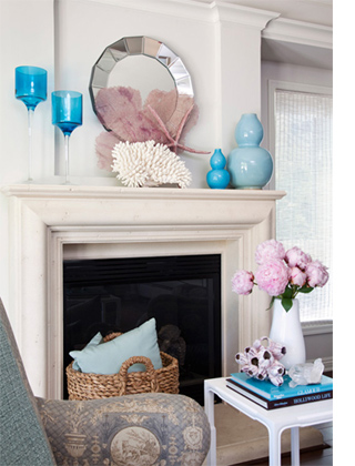 Decorate with pink and blue 