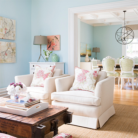 Decorate with pink and blue