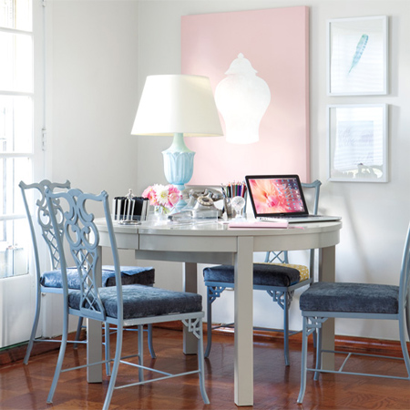 Decorate with pink and blue