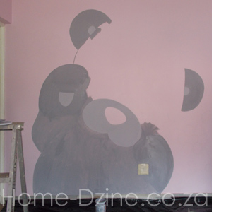 Wall mural painting technique