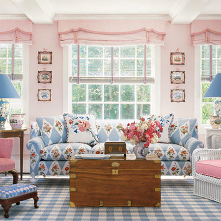 Decorate with pink and blue