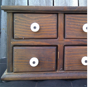 ransform furniture with lace and spray paint 