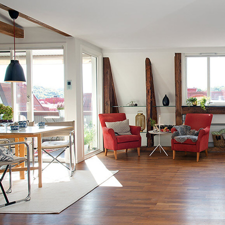 Small converted ceiling living space