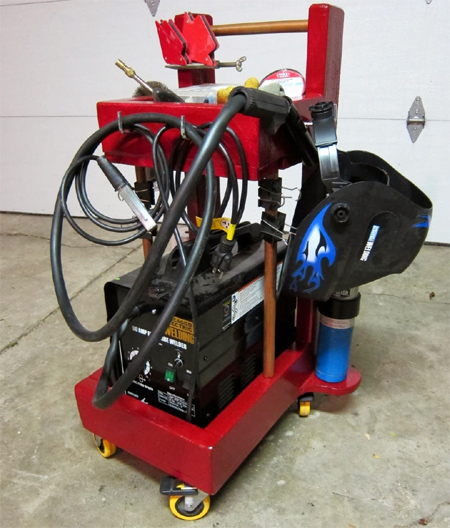 Make a pine welding cart