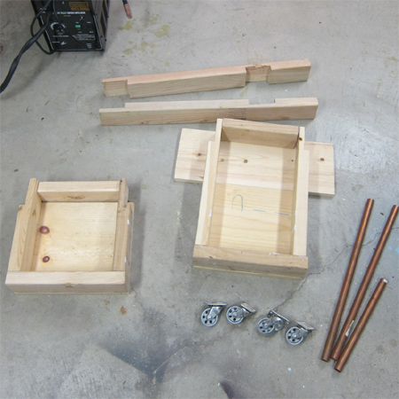 Make a pine welding machine cart