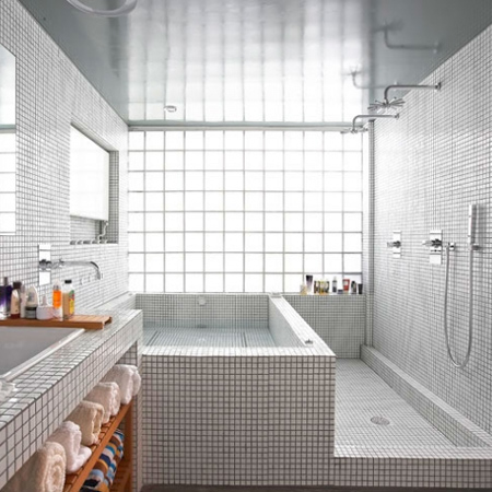 garage turned into bathroom