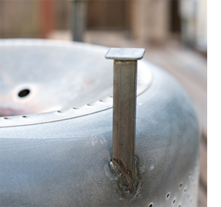 stainless steel washine machine drum upcycle to firepit