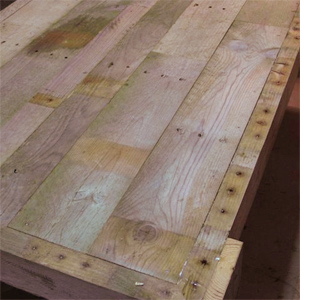 Garden table from reclaimed timber pallets